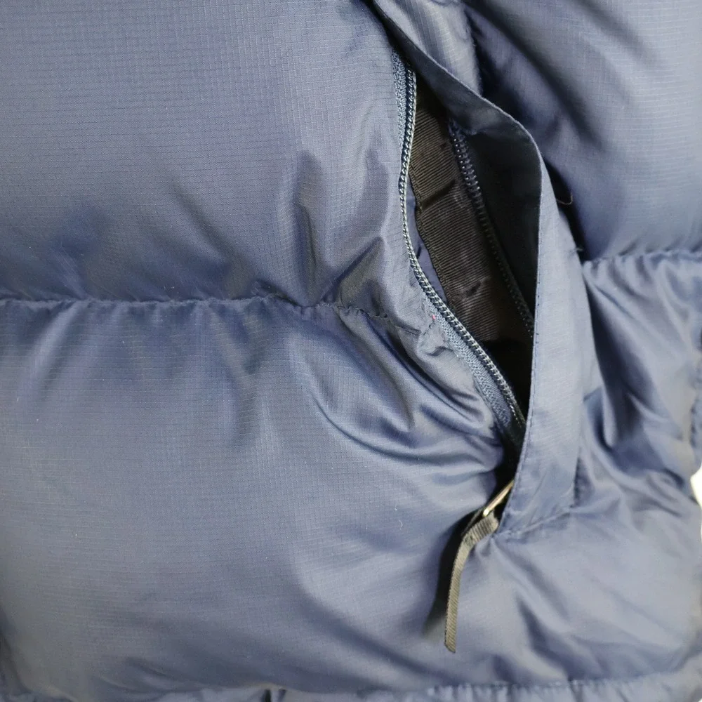 2009 The North Face Nuptse‎ 700 Puffer Jacket Medium Black Navy Blue Down